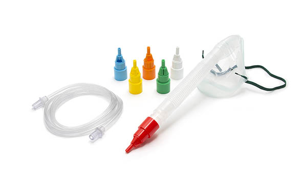 Kit venturi avec jeu de valves, masque Intersurgical EcoLite™ adulte et tuyau, 1.8m