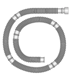 Tuyau d'évacuation 22mm Flextube™ avec raccord 30F ≥ 5.2m