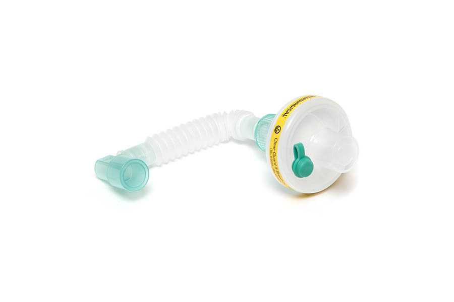 Filtre respiratoire Clear-Guard™ 3 avec luer lock, cathéter mount Superset et raccord coudé