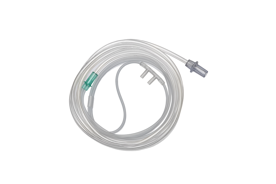 Canule nasale à oxygène adulte embout courbe Satin, 1.8m