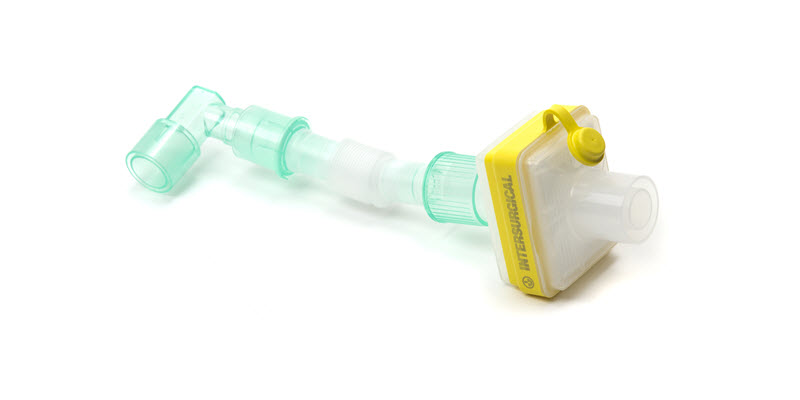 Filtre Hydro-Guard™ Mini MkII avec luer lock, catheter mount Superset et raccord coudé fixe détachable