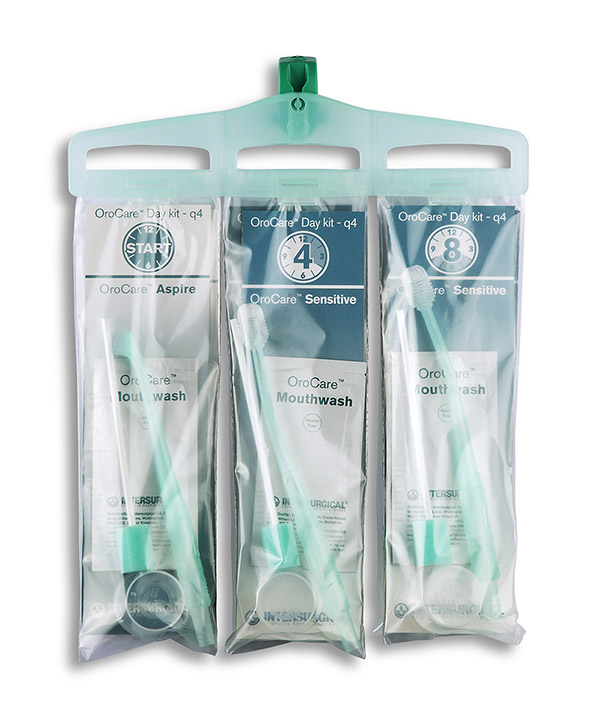 OroCare™ kit 24 heures avec chlorhexidine - q4 (6 sachets individuels pour 1 soin toutes les 4 heures)