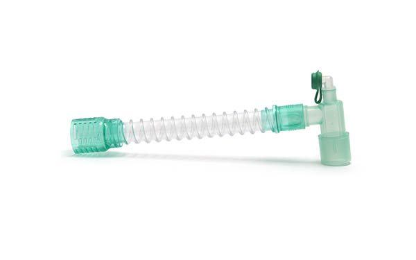 Catheter Mount intérieur lisse, 22F, avec raccord coudé fixe 22M/15F et luer lock, ≥180mm, stérile